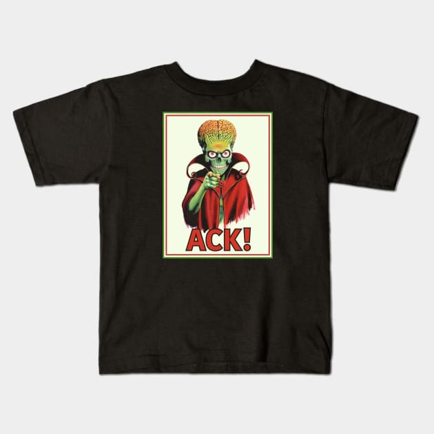 Mars Wants You! (Black Print) Kids T-Shirt by Nerdology